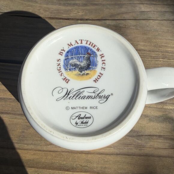 Vintage Williamsburg by Matthew Rice for Andrea By Sadek Coffee Mug 12 oz - Picture 5 of 5